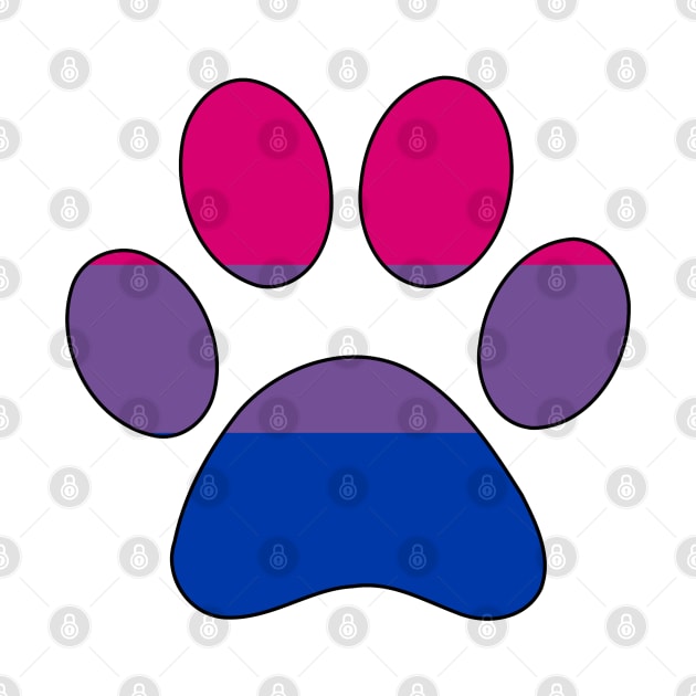 Bisexual Paw Print by NatLeBrunDesigns