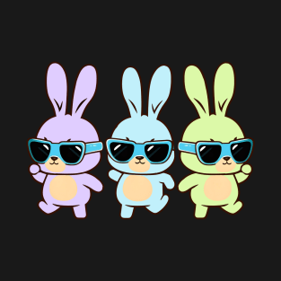 Cute Easter Bunnies Dancing Easter Day 2023 Boys Girls Men T-Shirt