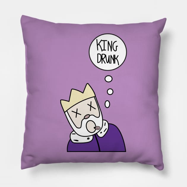 King Drunk (China, IL) Pillow by beejammerican