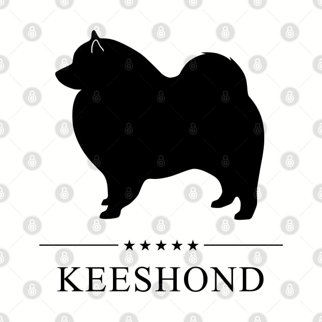 Keeshond Black Silhouette by millersye