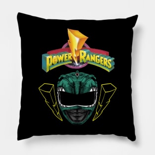 power ranger green tshirt Pillow