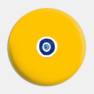 Evil Eye Gold Pin