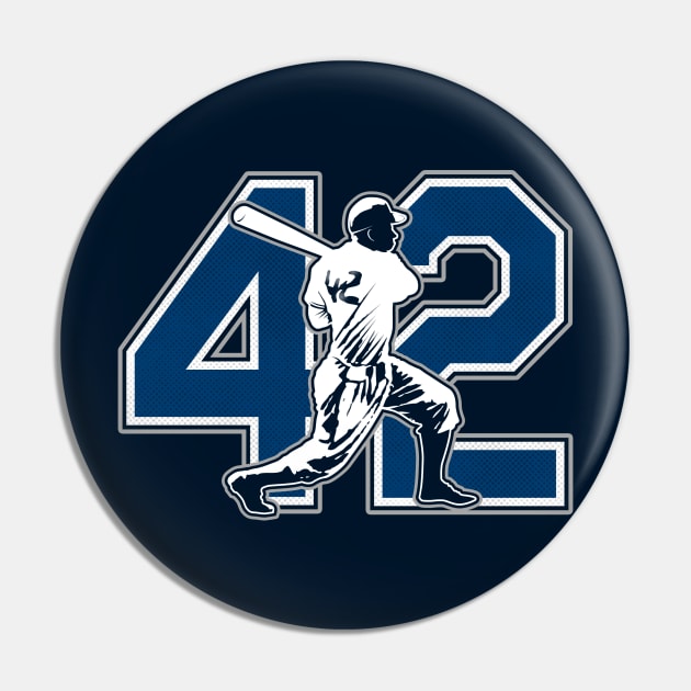 Enamel Pin 42 Jackie Robinson Lapel Pin Baseball Barrier 