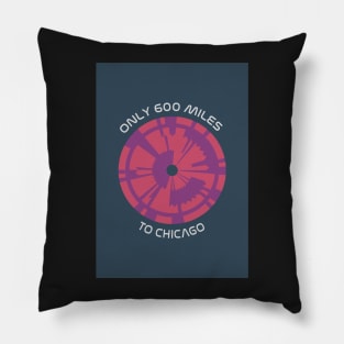 JPL/NASA Perseverance Parachute "600 miles to Chicago" Request Poster #2 Pillow