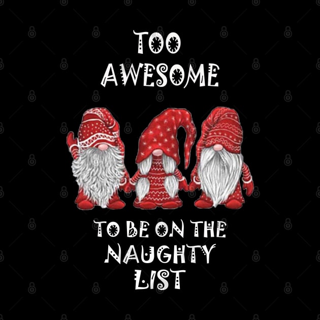 Gnome Christmas Funny Naughty List by Omarzone