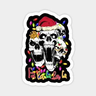 Holly Jolly Skulls Magnet