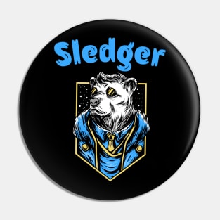Sledger, snowboarding, snow holiday, sledger Pin