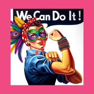 Mardi Gras 'We Can Do It!' Festive T-Shirt