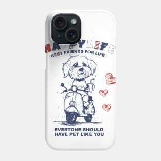 Hand draw Riding Dog T-Shirt 01 Phone Case