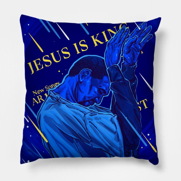 Jesus is King Pillow by dracoimagem