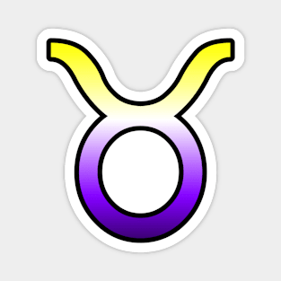 Taurus Nonbinary Pride Symbol Magnet