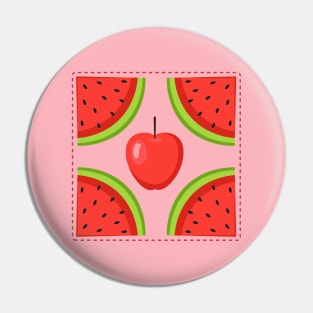 Apple Watermelon Fusion Pin