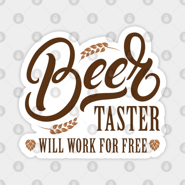 Beer Taster Magnet by LuckyFoxDesigns