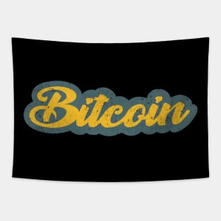 Bitcoin Retrowave Aesthetic Tapestry