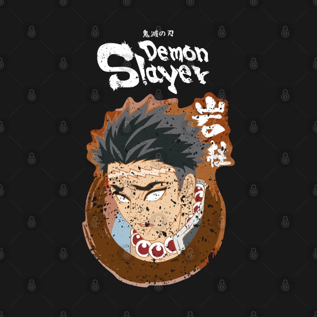 DEMON SLAYER: STONE PILLAR GYOMEI HIMEJIMA (GRUNGE STYLE) by FunGangStore