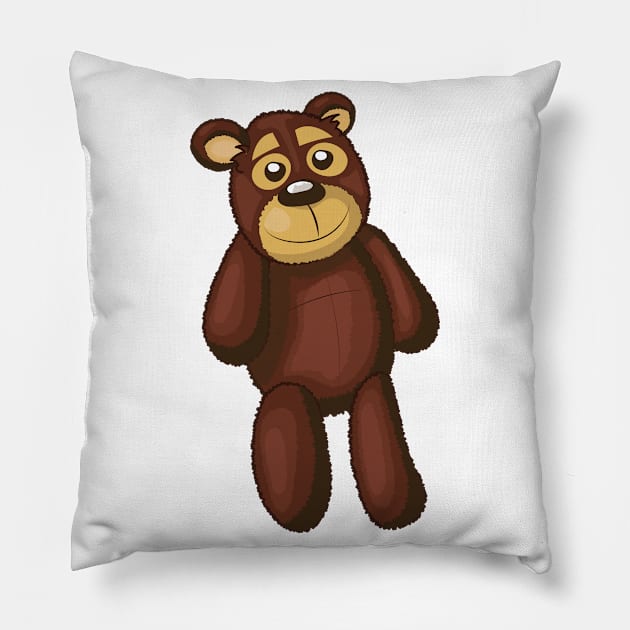 Cute Teddy Bear Pillow by nickemporium1