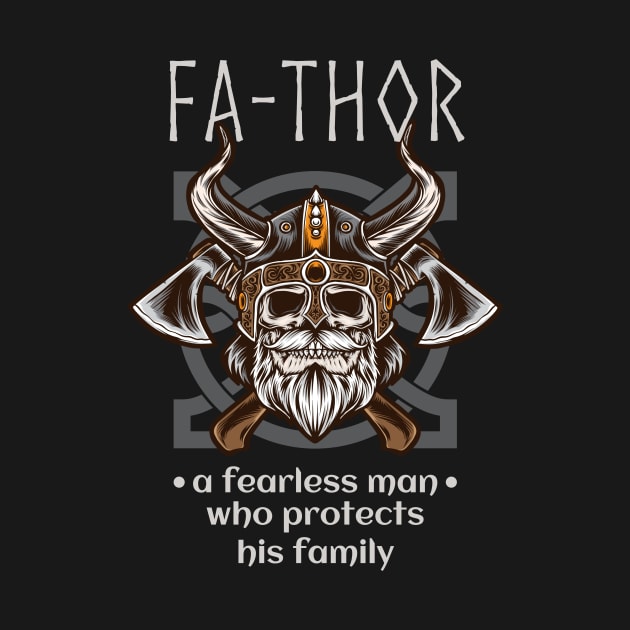 Fa-Thor Father Family Protector Dad Gift by Foxxy Merch