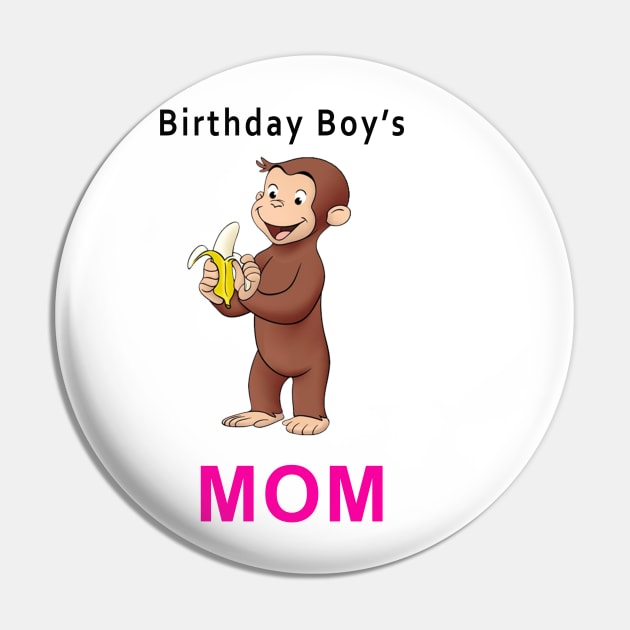 Mommy - Curious George Pin by SusieTeeCreations