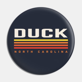 Duck North Carolina Retro Vintage Stripes Pin