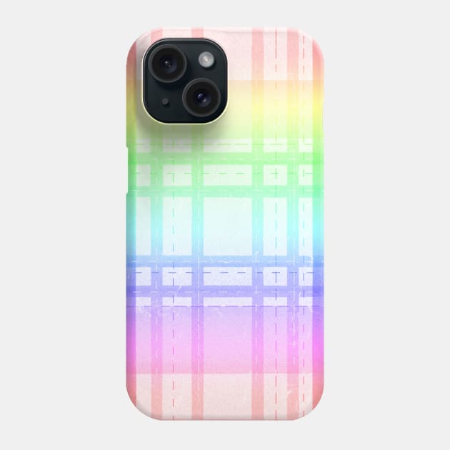 Rainbow Plaid Pattern Phone Case by RoserinArt
