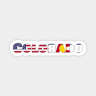 Colorado State Flag/American Flag Logo Magnet