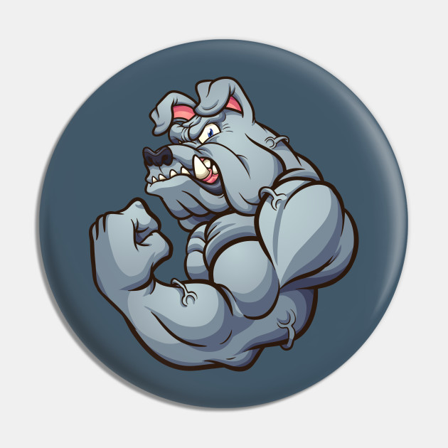 Strong cartoon bulldog mascot - Bulldog - Pin | TeePublic Strong cartoon bulldog mascot - Bulldog - Pin | TeePublic