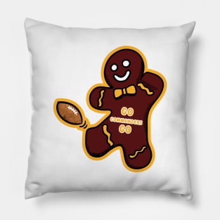 Washington Commanders Gingerbread Man Pillow