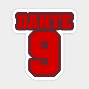 Dante's Jersey Number 9 Magnet