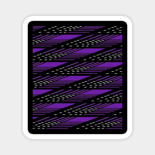 Purple black plaid seamless pattern design Magnet