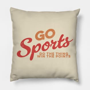 go sports ! do the thin win the points Pillow