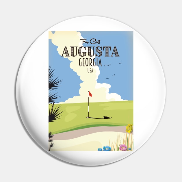 Augusta Georgia Golf Poster Pin by nickemporium1