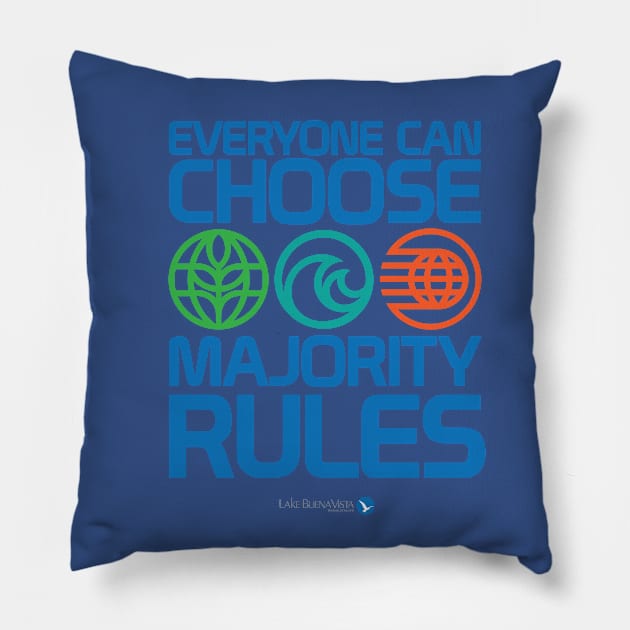 Everyone Can Choose Majority Rules Pillow by RetroWDW