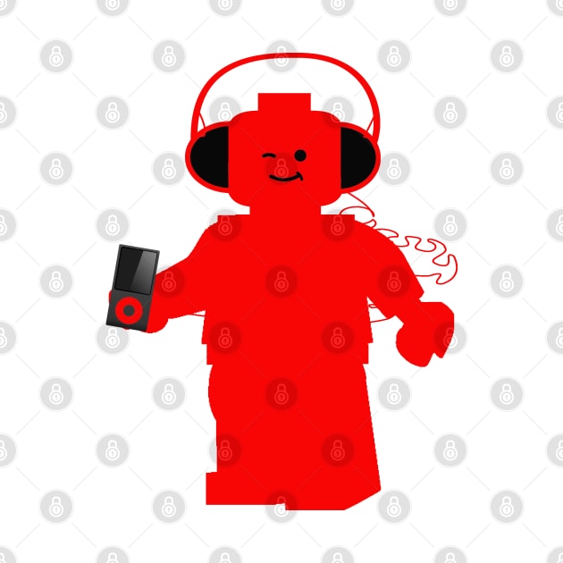 Minifig with Headphones & iPod by ChilleeW