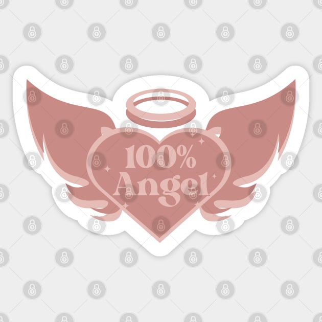 Heart Icon With Wings And A Halo Y2k Sticker