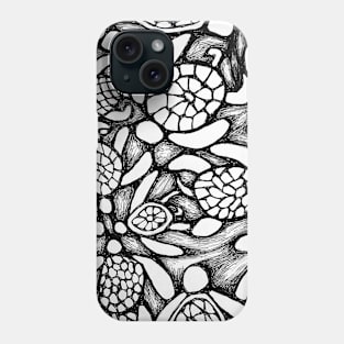 Black and White Turtles Phone Case