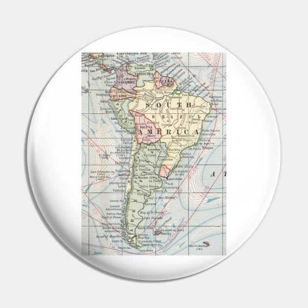 Vintage Map of South America (1901) Pin by Bravuramedia