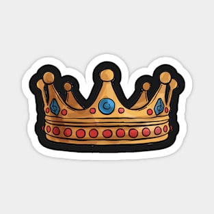 Gold Crown with Jewels Magnet