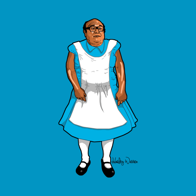 Danny DeVito as Alice In Wonderland by Harley Warren