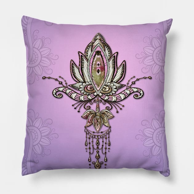 Elegant noble lotus Pillow by Nicky2342