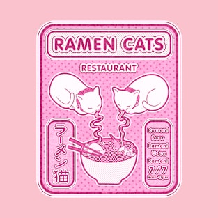 Ramen cats retro vintage japanese style T-Shirt