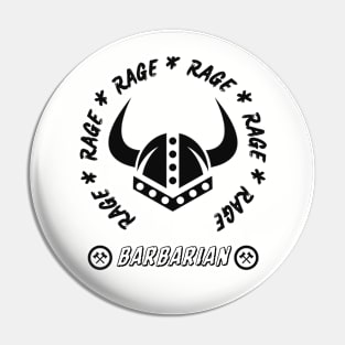 Barbarian Rage Dungeons and Dragons Pin