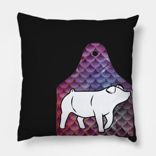 Mermaid Ear Tag - Pig - NOT FOR RESALE WITHOUT PERMISSION Pillow