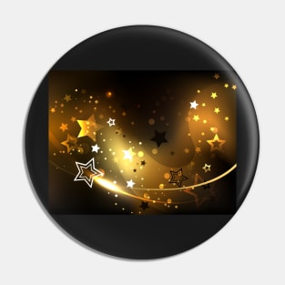 Abstract Background with Golden Stars Pin