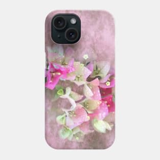 Pink Bougainvillea Flowers Digital Art Phone Case