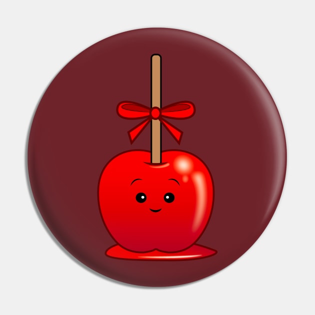 A Cute & Smiling Candy Apple Pin by PenguinCornerStore