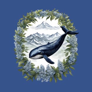 Physeter macrocephalus Whale With Mountain Laurel T-Shirt