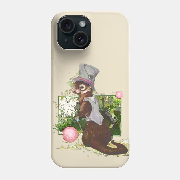 Icarus, Gentleman Otter - Gentlemen Animals Series Art Phone Case by FishWithATopHat