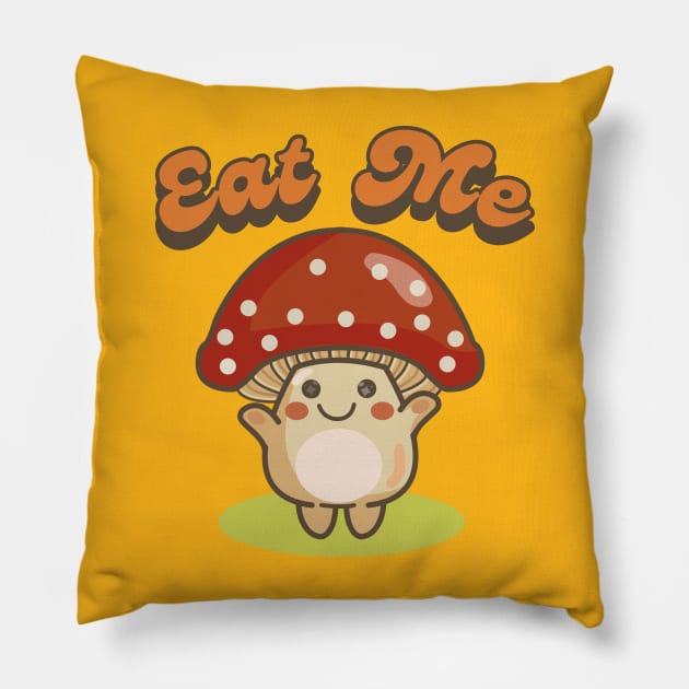 eat me (alice in wonderland) Pillow by remerasnerds