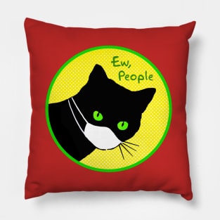 Black Cat hates you virus Pillow