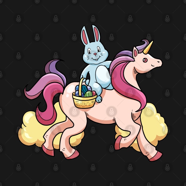 Cute Easter bunny riding unicorn by Modern Medieval Design